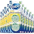 Bloo In Cistern Twin Blocks Citrus Zest with Long Lasting Anti-Limescale Cleaning, Foaming & Clear Water 10 x 2 Pack