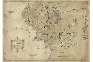 MY LITTLE POSTER Poster Seigneurs des Anneaux Carte Monde Terre du Milieu Middle Earth Mordor Maps