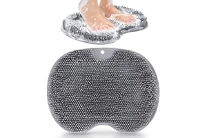 AOOGON Brosse à pieds douche masseur de pieds, Épurateur de Pieds et de Dos, Lavage des Pieds en Silicone pour Soins Pieds, Pied Spa, Pédicures, Masseur (Grey)