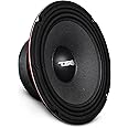 DS18 PRO-X8.4M Loudspeaker - 8", Midrange, Red Steel Basket, 550W Max, 275W RMS, 8 Ohms - Premium Quality Audio Door Speakers for Car or Truck Stereo Sound System (1 Speaker)