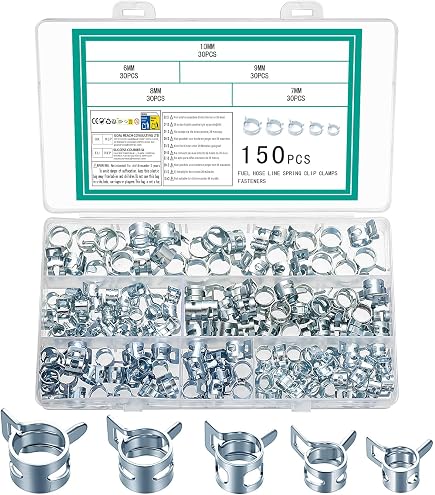 Fascette Carburante Acciaio Ezitruz Fascette A Molla 12mm - Set 40 Pezzi Per Tubi Benzina, Acqua