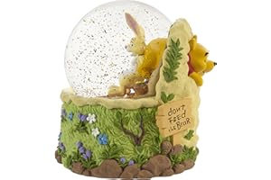 Precious Moments 203704 Disney Don't Feed The Bear Winnie The Pooh Bola de Nieve Musical de Resina/Cristal, Multicolor