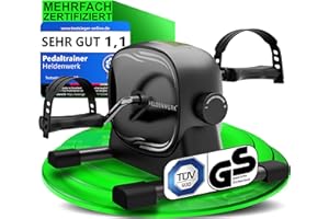 HELDENWERK Pedaltrainer Set - TÜV/GS geprüft NEU 2025 inkl. Befestigungsgurt & Anti-Rutschmatte - Arm- und Beintrainer für Zuhause - Senioren Pedal-Trainer, Heimtrainer