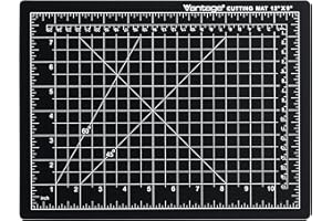 Dahle Vantage 10670 Self-Healing Cutting Mat, 9"x12", 1/2" Grid, 5 Layers for Max Healing, Perfect for Crafts & Sewing, Black