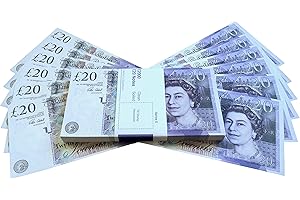BIG SCREEN STACKS PROP MONEY | UK COMPANY | UK POUNDS GBP BANK 100 20 NOTES Extra Bank Strap - Movies Play Fake Casino Photo Booth