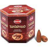 Hem T&uuml;ts&uuml; Geri Akış Şelale Sandal Ağacı Kokulu 40 Konik T&uuml;ts&uuml; - Sandalwood Backflow Incense Cones
