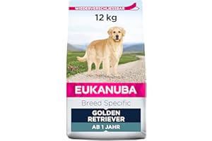 Eukanuba Complete Dry Dog Food for Adult Golden Retriever Breed Types with Fresh Chicken 12 kg