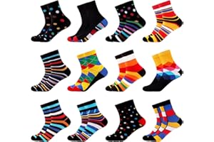 WeciBor Men's Colorful Funny Novelty Cotton Casual Quarter Socks