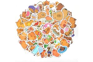 LHOEST Capybara naklejki winylowe, 100 sztuk, na laptopa, butelki z wodą, urocze świnki wodne, wodoodporne naklejki dla dzieci, młodzieży i dorosłych