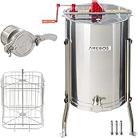 Premium Manuelle Arebos Honigschleuder HS 4 Rahmen