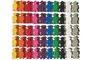 Spieltz Persone/persone con cappello/cowboys/contadini 15 x 30 x 8 mm per giochi da tavolo Made in Germany, 10 colori, 50 personaggi (10 x 5 personaggi)