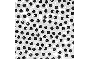 TOAOB THE ONE AND ONLY BABY TOAOB 100 Pezzi Occhi Autoadesivio Finti Adesivi 12 mm Nero Bianca Plastica Rotondo Wiggle Occhietti per Scrapbooking Artigianato Bambole Pupazzi Accessori