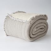 RAYME TEKSTIL M&uuml;slin Hybrid Yorgan, 240x260 cm, Makinede Yıkanabilir, Konforlu Hafif 100% Pamuklu M&uuml;slin Kumaş Kaplamalı Elya