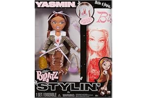 Bratz Stylin' Yasmin – Modna Lalka z Koszulką do Personalizacji dla Ciebie, w Zestawie Akcesoria – Urocza Zabawka dla Dziewczynek