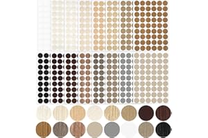 GUOYIHUA 16 Blatt Schraubenloch Aufkleber, Ø21MM Selbstklebend Schraubenabdeckung, 864 Stück Abdeckkappen für Bohrlöcher, Holztextur Möbel Schraubenloch Abdeckkappen Aufkleber (16 Farben)