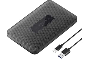SETMSPACE Case HDD 2.5 SATA USB 3.0 , Case SSD con Trasmissione a 6 Gbps, Box HDD 2.5 USB 3.0 SATA Non sono Necessari Strumenti, Adatto per HDD/SSD SATA da 7 mm e 9.5 mm Supporto UASP/TRIM (Nero)