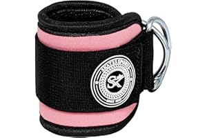 Skates sports Ankle Straps for Cable Machines Attachment 1 Piece Neoprene Padded Double D-Ring Ankle Gym Cuff for Kickback Legs, Abs and Glute Exercise Men women Fitness Workout