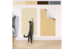 Niuoppy Cat Scratching Mat, Trimmable Cat Scratch Mat, Self Adhesive Sofa Cat Scratch Protector, Furniture Scratch Protector, Cat Wall Scratching Mat (Off White, 30x100cm)