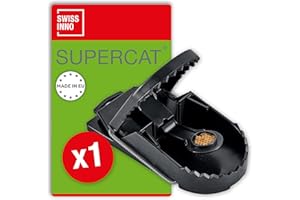 SWISSINNO Pułapka na szczury SuperCat | Wielokrotnego użytku z przynętą z masła orzechowego | Gotowa do użycia | 1X pułapka