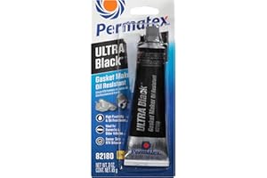 Permatex 82180 Ultra Black RTV Silicone Gasket Maker: Low Odor, Sensor-Safe, Non-Corrosive Sealant with Oil Resistance 1 x 85g