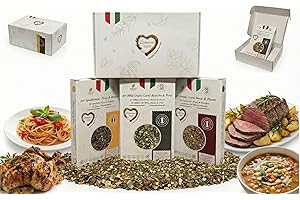Condiviso GIFT - Spezie Cucina Assortite Gourmet 100% Italiane Naturali - Set Regalo Donna & Uomo Originale Confezione Natale 2025 - Collezione 3 Selezioni per Carne, Pesce, Pizza & Verdure