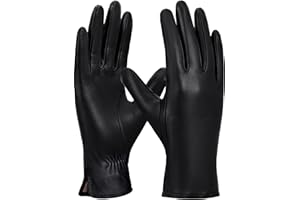 GSG SINCE 1998 Women’s Leather Driving Gloves – Chrome-Free Sheepskin, Touchscreen Compatible, Warm Wool or Fleece Lined Winter Gloves W24005