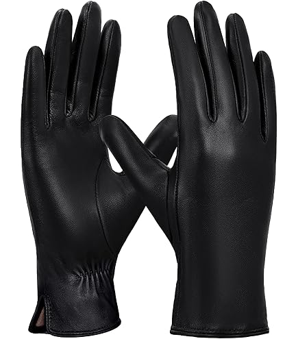 GSG SINCE 1998 2306 Chrome-Free Sheepskin Leather Handschoenen Touchscreen Winter Handschoenen Wol of Fleece Voering voor Rijden 2306, Groen, S
