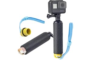 Digicharge Pływający uchwyt ręczny do kamery akcji Gopro Lit Hero Hero13 13 Max 2 Hero12 12 / DJI Osmo Action 5 Pro 4 / Insta360 One/Akaso Apeman Float, wodoodporna pamięć masowa, Żółty