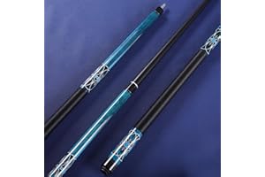 Teekerwang 58" Glass Fibre Billiard Pool Cue Stick, Professional Low Deflection Pool Sticks, 58-inch Professional Pool Sticks for Adults Technology Pool Cue Billiard Cues 13MM Tip