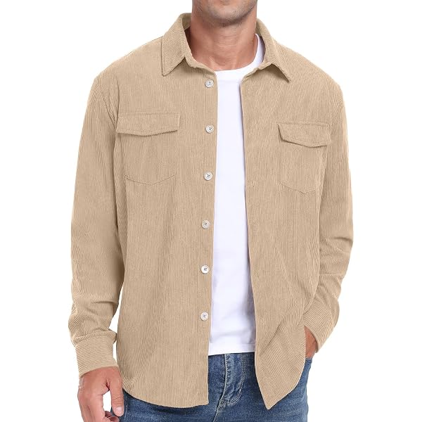 Chemise Homme Velours - Manches Longues - Col Souple - Couleur Multicolore - Neuve Sans étiquettes