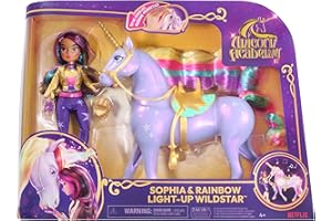 Unicorn Academy, Sophia & Interactive Rainbow Light-up Wildstar Unicorn, Giocattolo con luci, Suoni e Musica, Bambole e unicorni Giocattolo per Bambine dai 4 Anni in su