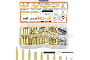 beihuazi® Lot de 250 entretoises hexagonales M2.5 - Pour carte mère Raspberry Pi - Pour carte mère Raspberry Pi - En laiton