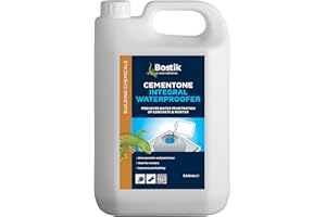 Bostik Cementone Integral Waterproofer 5L - Waterproofer & Plasticiser For Mortar - Ideal For Renders