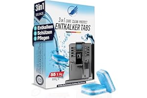 ‎MEHRZAD 3-in-1 Entkalkungstabletten für Kaffeevollautomaten & Kaffeemaschinen (55 Stück) - kompatibel mit Jura,Siemens EQ-Series, Bosch, Miele, Melitta, Krups, Tassimo uvm "Made in Germany"