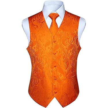 Youllyuu Black Floral Gilet Men's Costume Vest Business