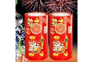 IVTIVFU Machine à Bulles de Feux d'artifice (2PCS 20 Trous), Machine Automatique à Bulles de Feux d'artifice avec lumières et Son fermable pour Enfants, Noël, fête.