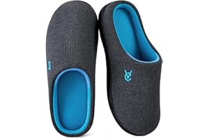 VeraCosy Women's Two-Tone Slippers Soft Comfy Knit Memory Foam Non-slip Indoor House Shoes