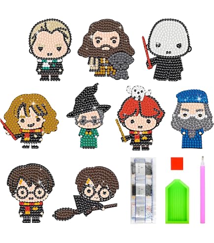 CRYSTAL ART Neville Paciock Buddy Kit | Diamond Painting Di Harry Potter | Figurina In Legno Da 11 Cm Con Base | Attività Creativa Per Bambini E Adulti Dai 6 Anni