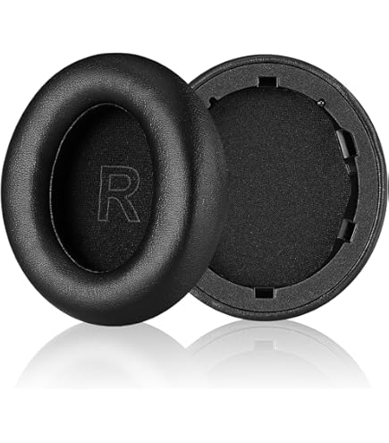 Life Q30/Q35 Coussinets D'oreille De Rechange En Mousse Compatibles Avec Les Casques Anker Soundcore Life Q30/Q35 BT, Cuir Doux, Mousse Antibruit Haute Densité (noir