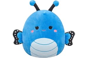 Squishmallows Original 7.5-Inch - Waverly the Blue Butterfly with Dark Blue Wings