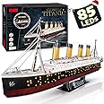 Excefore Titanic 3D LED Puzzle 88cm - 266-Piece Model Boat Kit for Adults and Teens - Ideal for Birthdays, Christmas, and