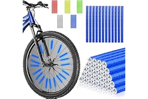 LUKIUP 72 Pezzi Ruota Riflettori a Raggi, Riflettori per Raggi, Raggi di Bicicletta Riflettenti, Raggi 360° visibilità Riflettenti, Raggi Riflettenti per Biciper Tutte Le Normali Ruote a Raggi