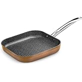 Monix Copper | Stripe Grill 28 x 28 cm, Forged Aluminium | Forged aluminium, with non-stick titanium particles, suitable for