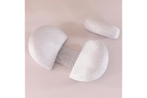 ‎SHANNA SHANNA Neu Schwangerschaftskissen Einstellbar, Komfortkissen Erwachsene Kühlender & Seidenweicher Bambusbezug, Ganzkörperkissen, Stützkissen Body Pillow, Stillkissen Körperkissen(Grau)