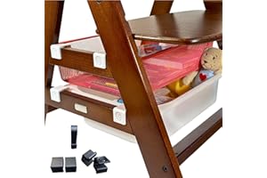 GENERIC EmSoLi Trofast Adapter kompatibel für Hochstuhl Hauck Alpha für Plastikwannen und Körbe,Haken, (Schwarz, Trofast Adapter +1 Haken)