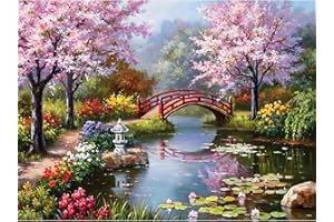 DAERLE 5D Diamond Painting Kit Completo, Pittura Diamante 5D Fai da Te, Giardino del Paradiso Diamond Painting, paesaggi Pittura Diamante, Craft Arts per Decorazione della Parete di Casa 40x30cm