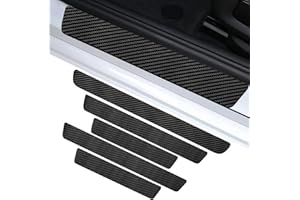 Auto Einstiegsleisten Schutz Folie,5 Stück Diyxisk Trunk Door Sill Strip,Carbon-Faser-StoßStangen Anti-Scratch