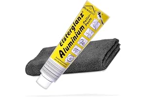 detailmate Politur Bundle mit 150ml XXL Tube | Elsterglanz Aluminium Polierpaste + detailmate Premium Microfasertuch | Reinigt, poliert und konserviert Aluminium-Oberflächen