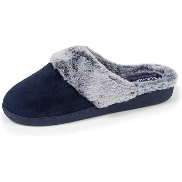 Isotoner Chaussons pantoufles Mules femme ultra confortables (technologie everywear™), à mémoire de forme, intemporelles, Noir, 40 EU Isotoner Chaussons pantoufles Mules femme ultra confortables (technologie everywear™), à mémoire de forme, intemporelles, Noir, 40 EU