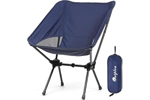 Outplea Sedie Pieghevoli da Campeggio Ultraleggera, Sedia da Pesca Piccolo con Borsa da Trasporto, Sedie Pieghevoli Portatile da Esterno Spiaggia Giardino Picnic, Azul